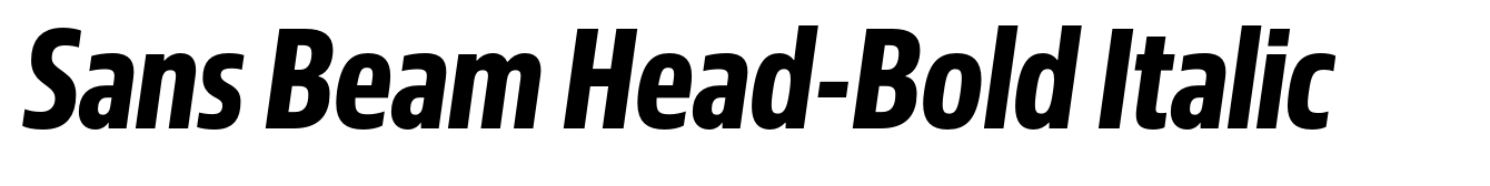 Sans Beam Head-Bold Italic